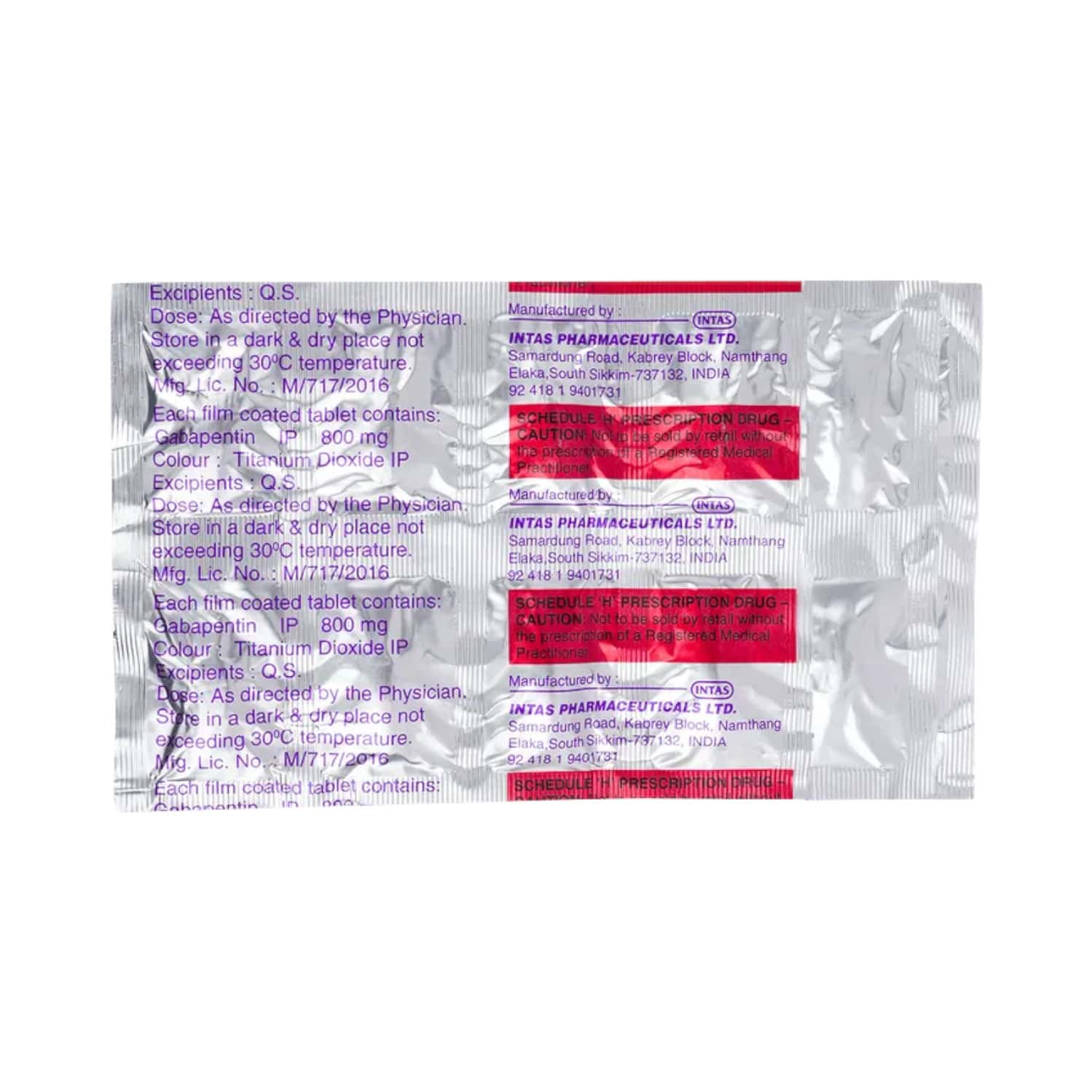 Gabatop 800mg Tablets