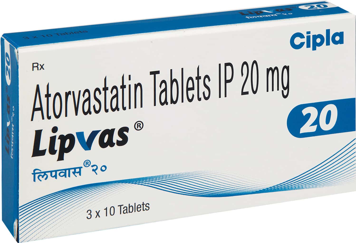 Lipvas 20mg Tablets
