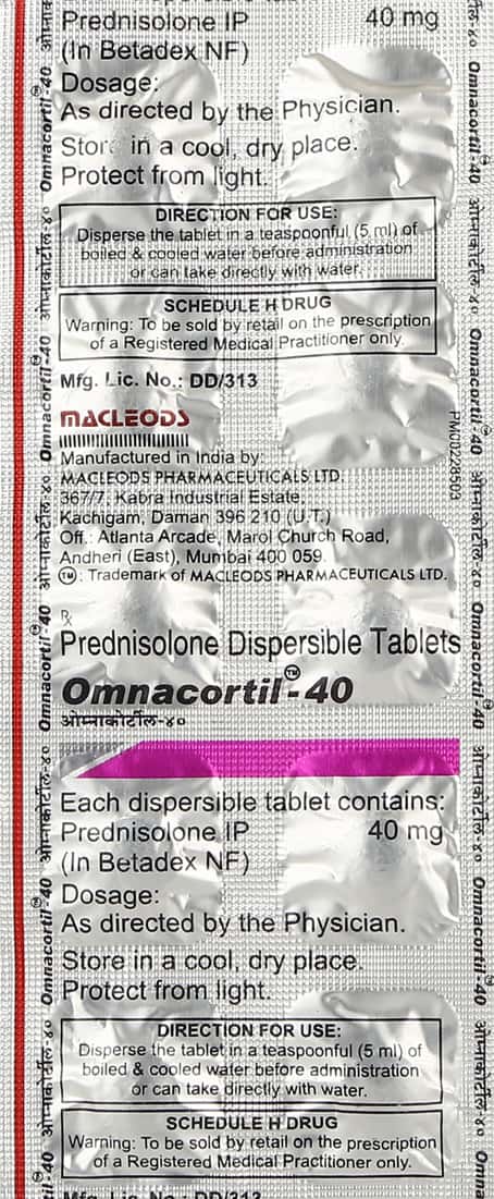 Omnacortil 40mg Tablets