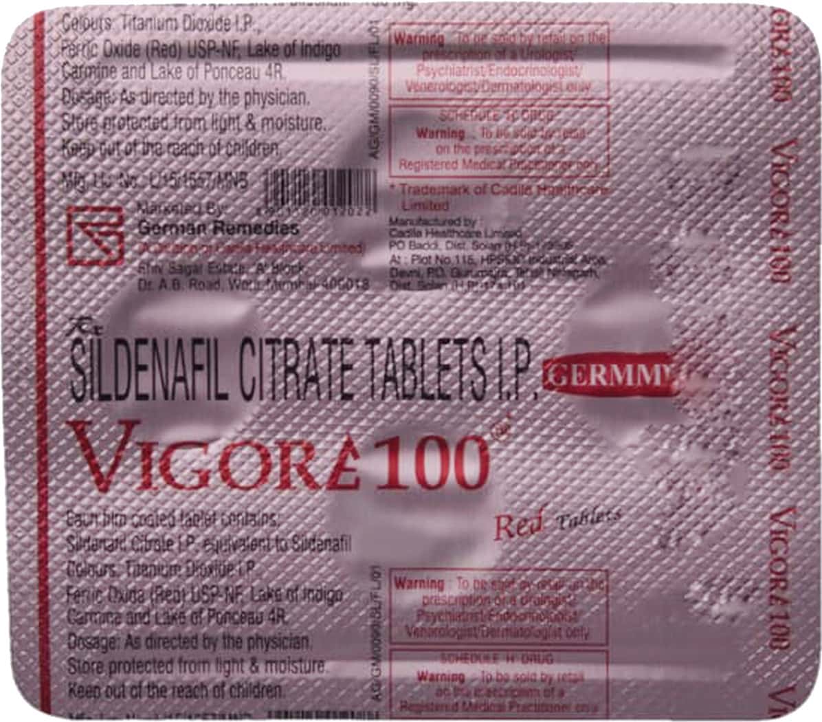 Sildenafil 100mg Tablets