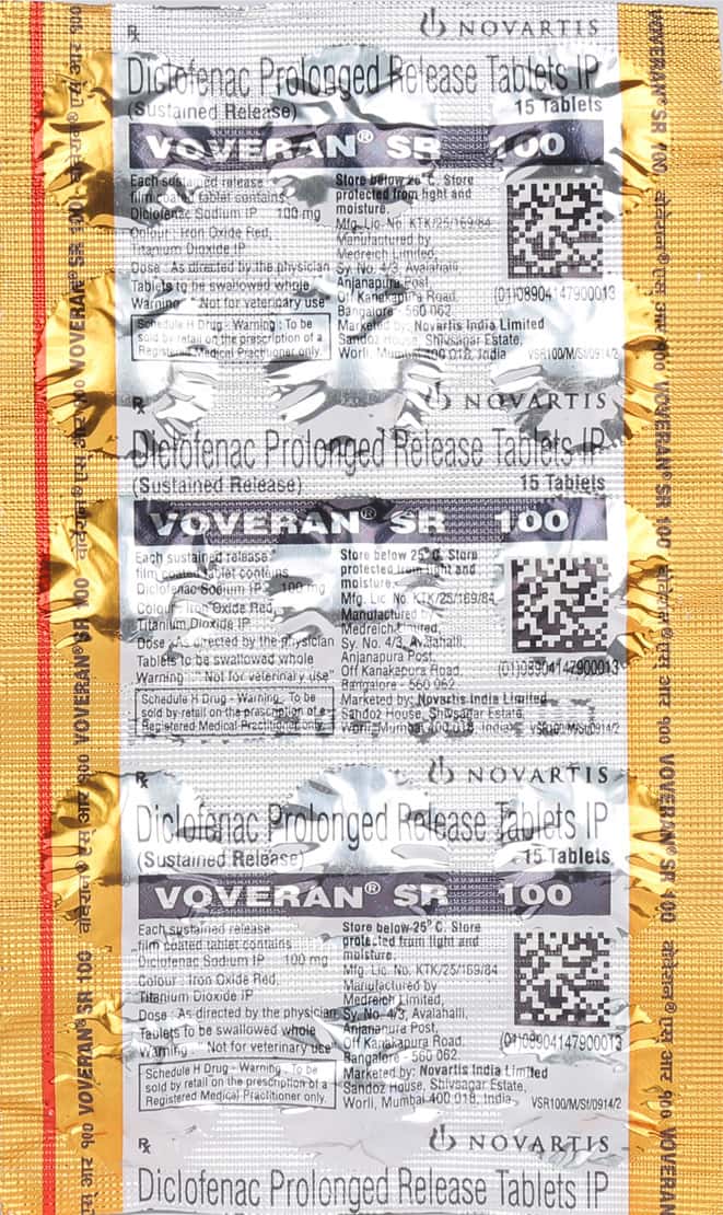 Voveran Sr 100mg Tab Tablets