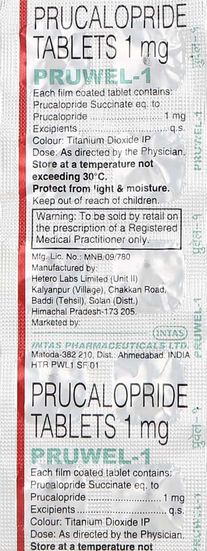 Pruwel 1mg Tablets