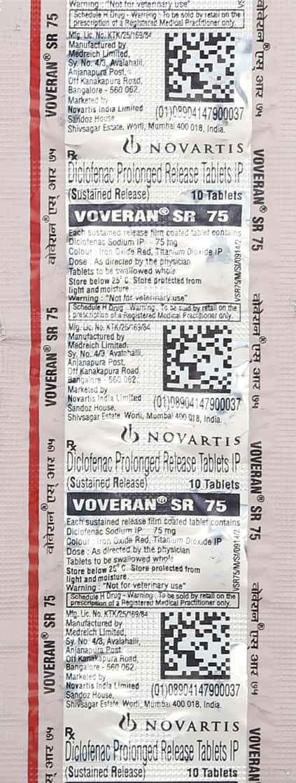 Voveran Sr 75mg Tab Tablets