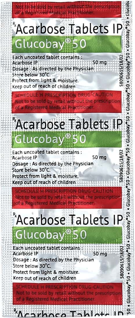 Glucobay 50mg Tablets
