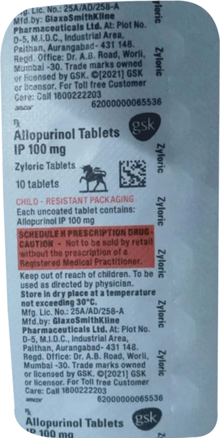 Zyloric 100mg Tablets