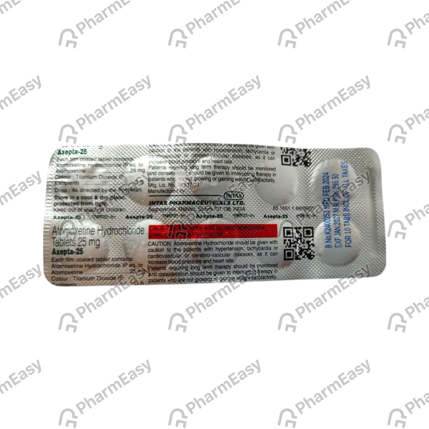 Axepta 25mg Tablets