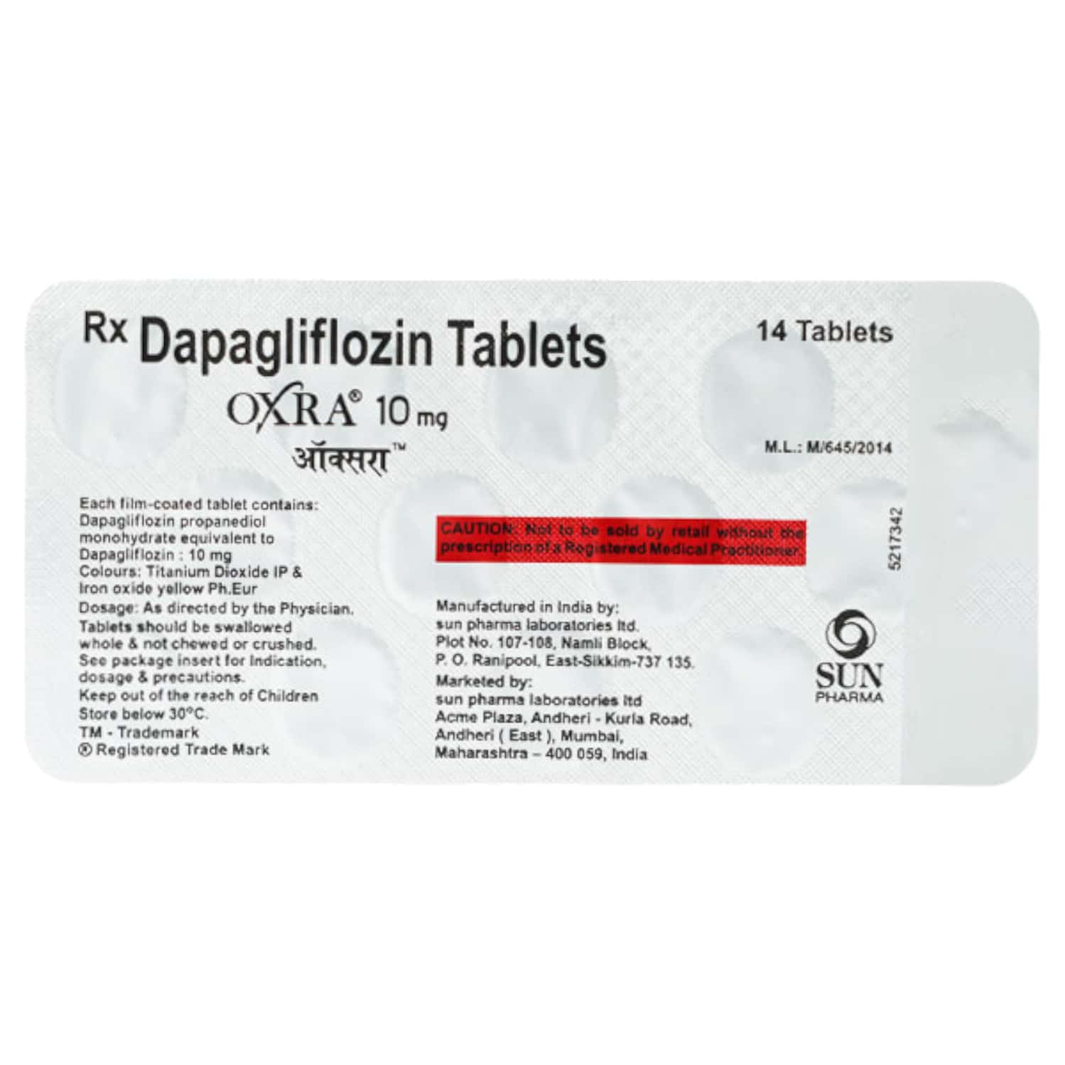 Oxra 10mg Tablets