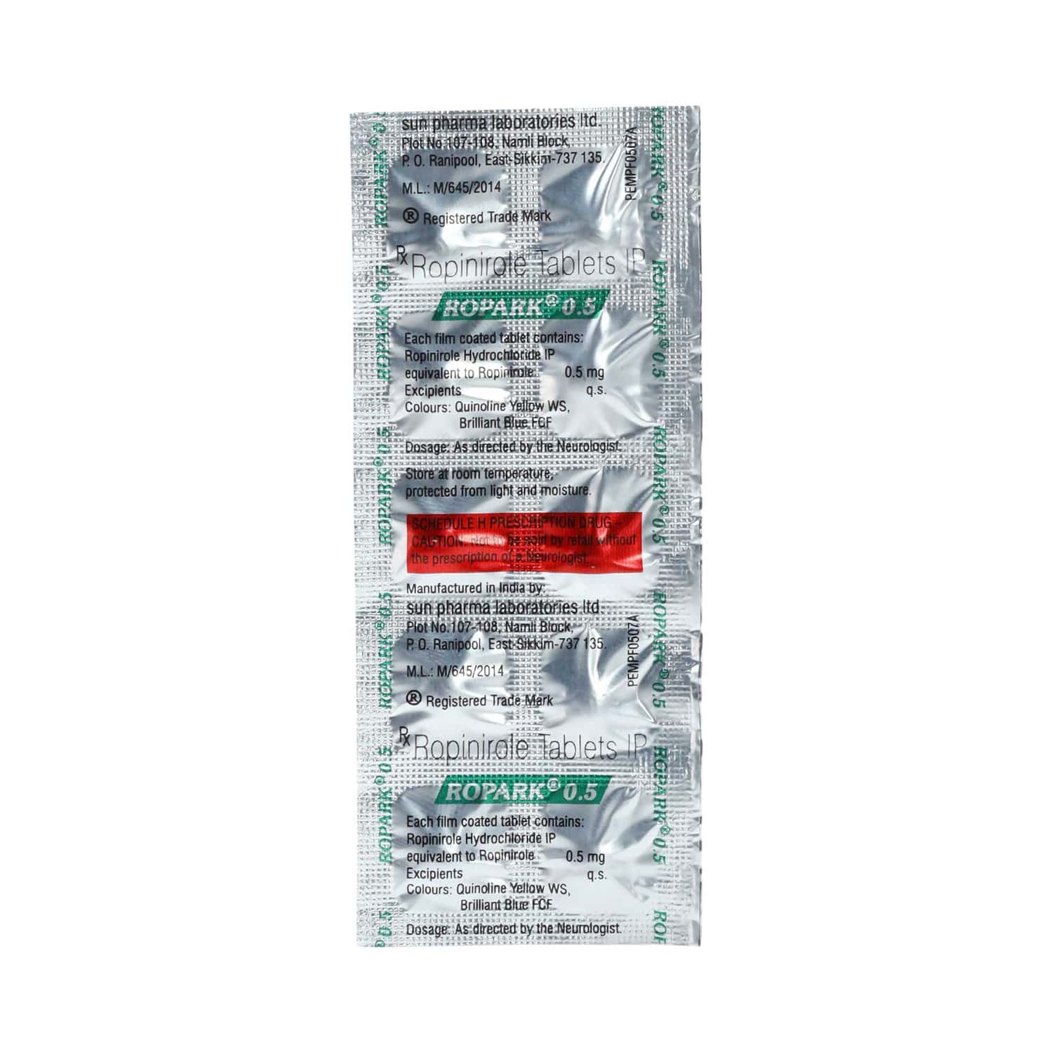 Ropark 0.5mg Tablets