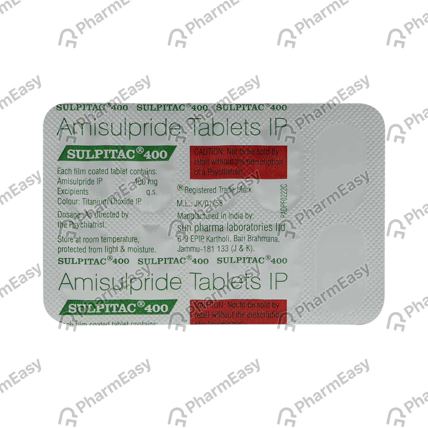 Sulpitac 400mg Tablets