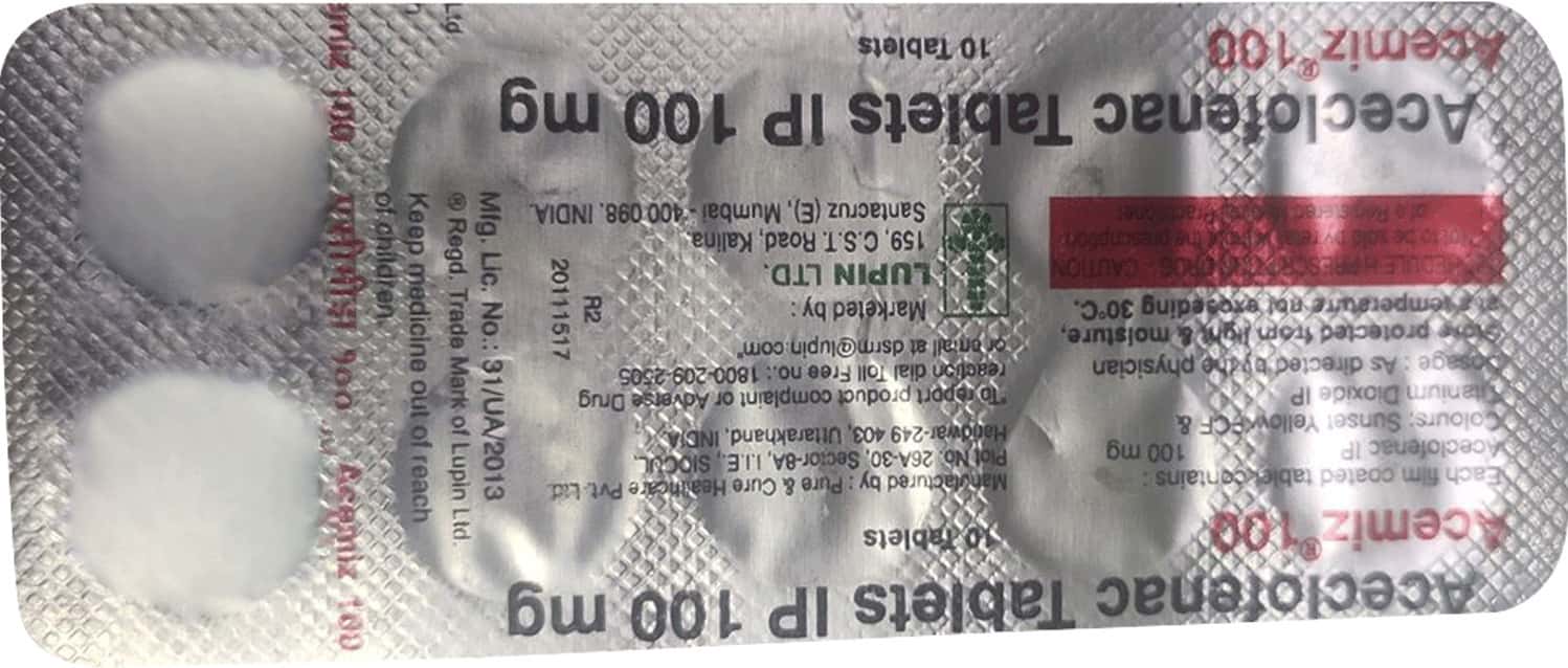 Acemiz 100mg Tablets