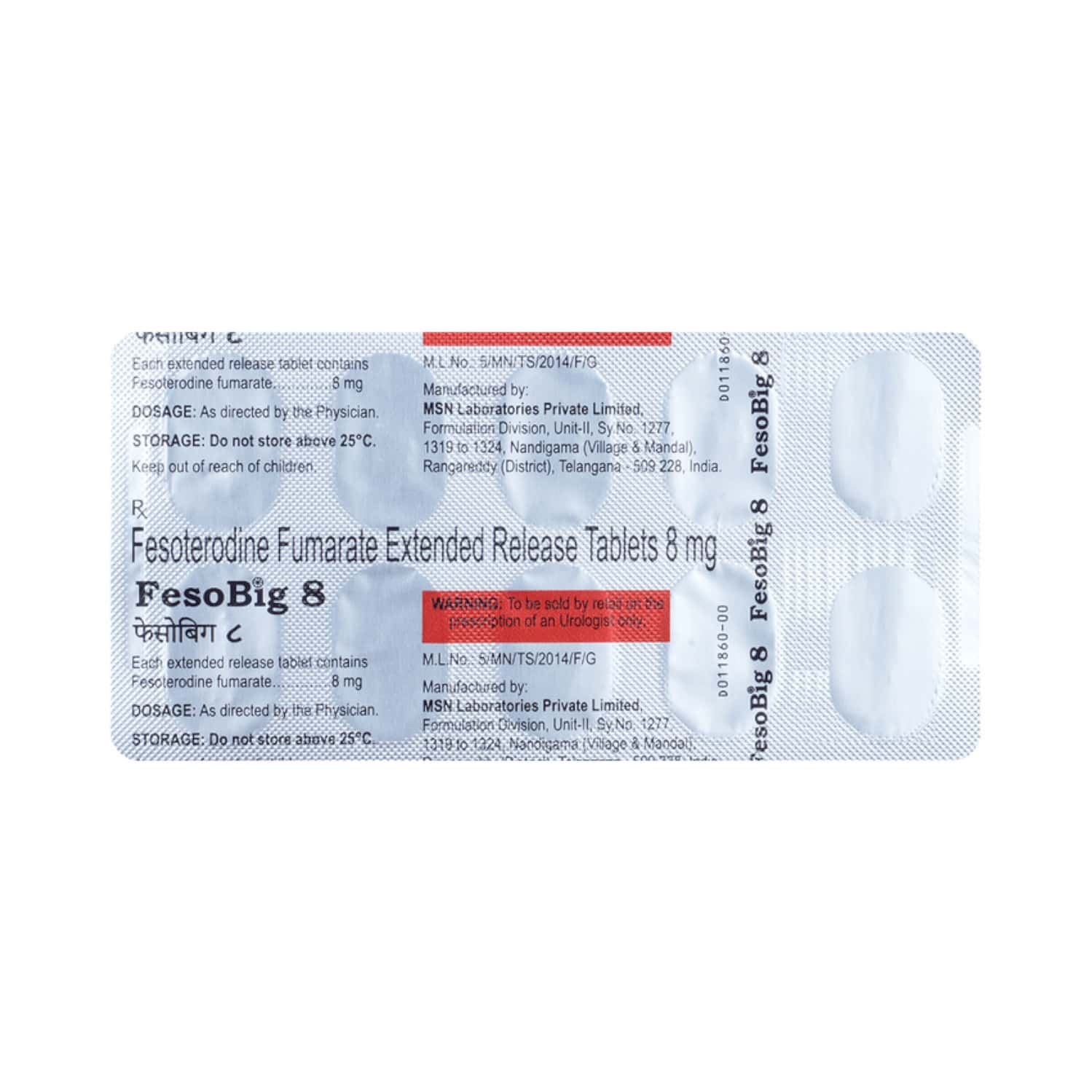 Fesobig 8mg Tablets