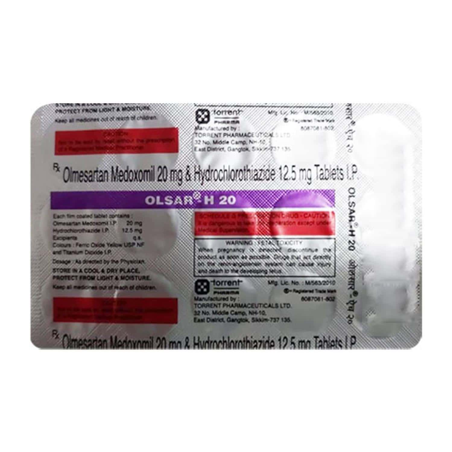 Olsar H 20mg Tablets