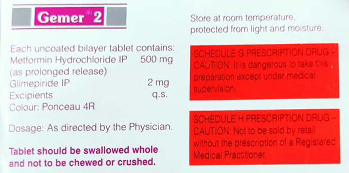 Gemer 2mg Tablets