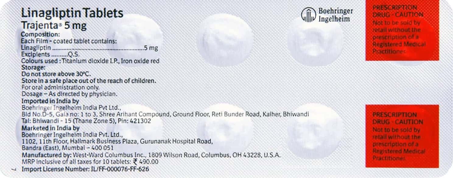 Trajenta 5mg Tablets