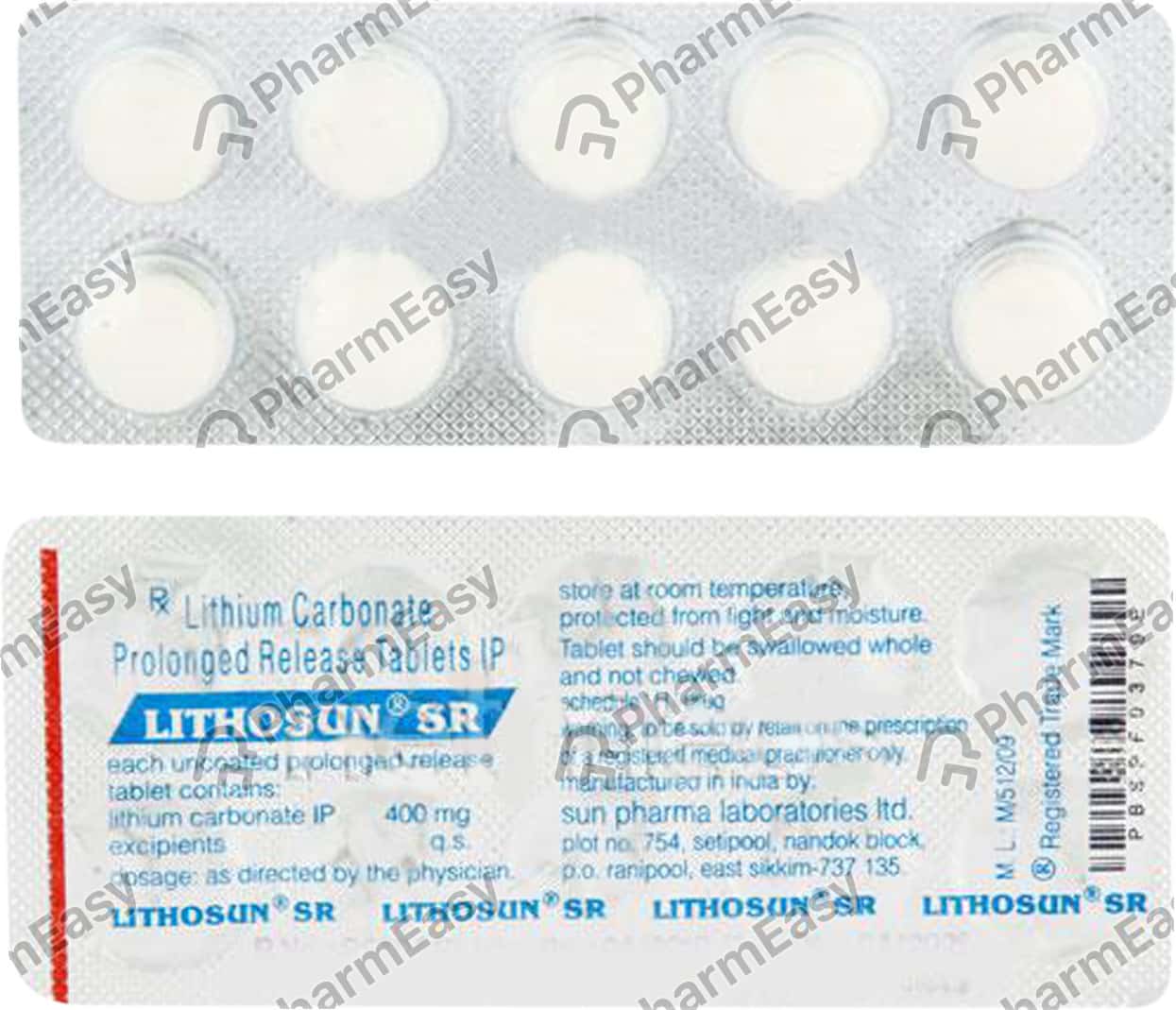Lithosun Sr 400mg Tablets
