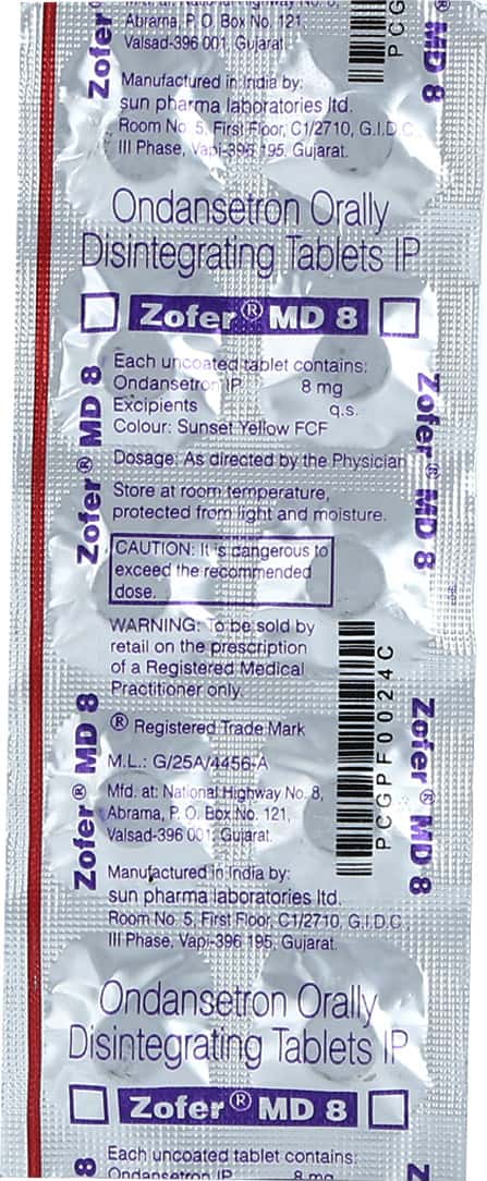 Zofer 8mg Tablets
