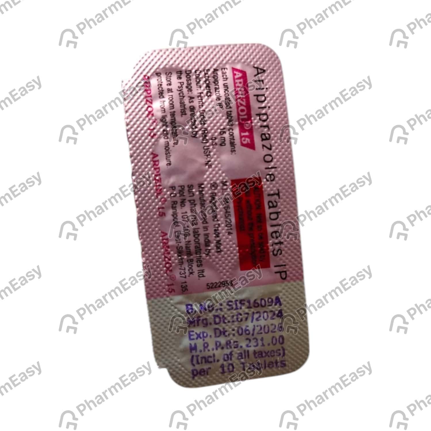 Arpizol 15mg Tablets