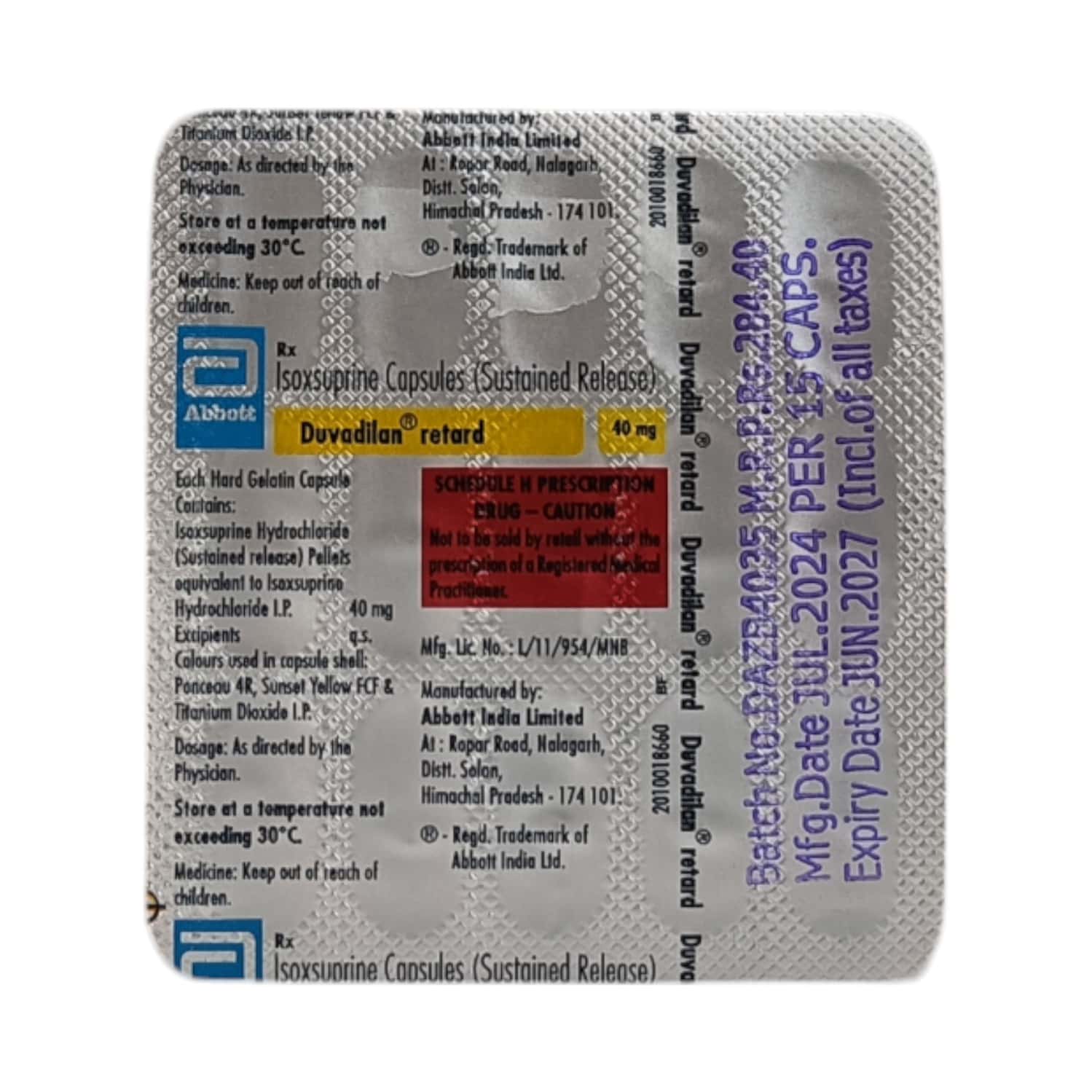 Duvanta 40mg Tablets