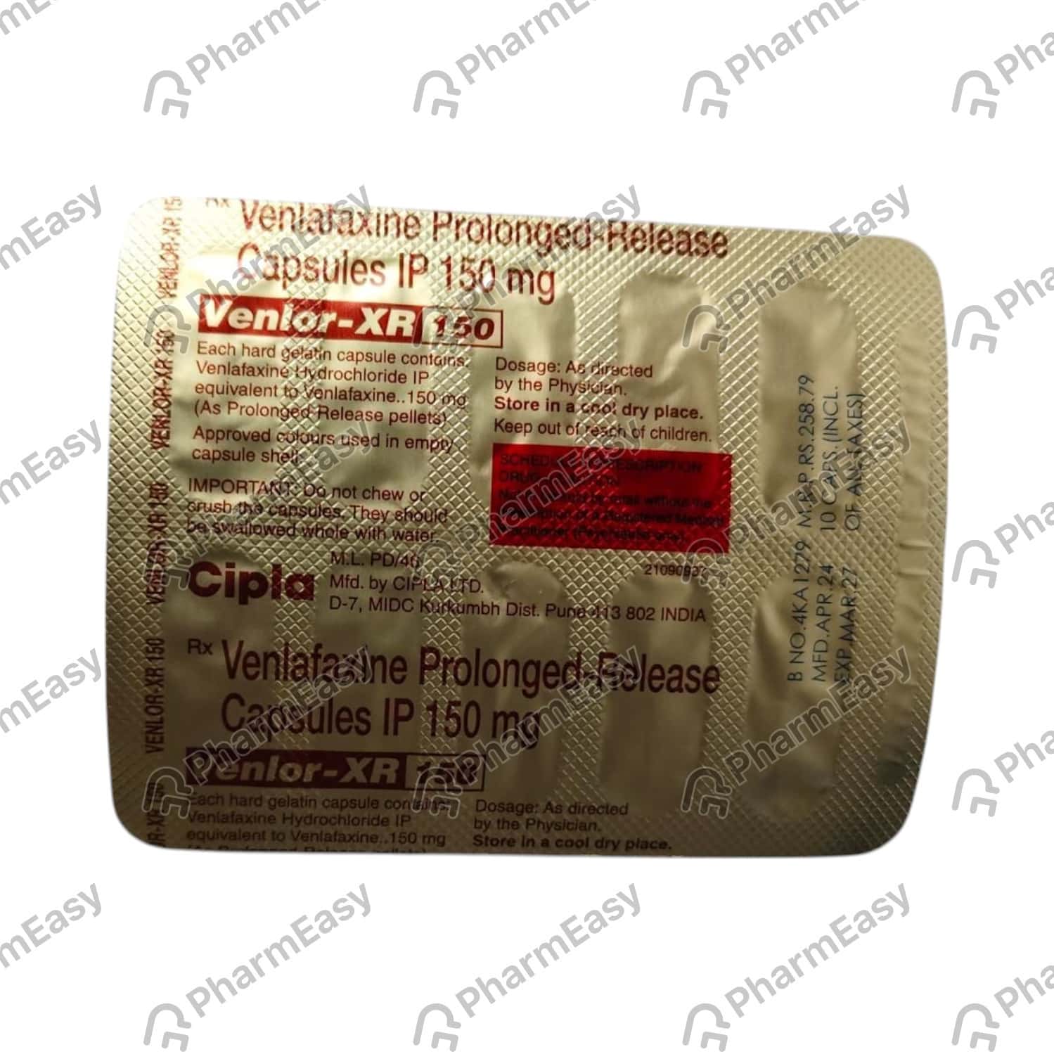 Venlor Xr 150mg Tablets