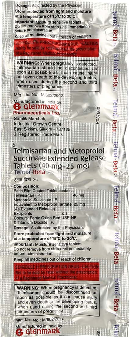 Telmaheal Beta 25mg Tablets