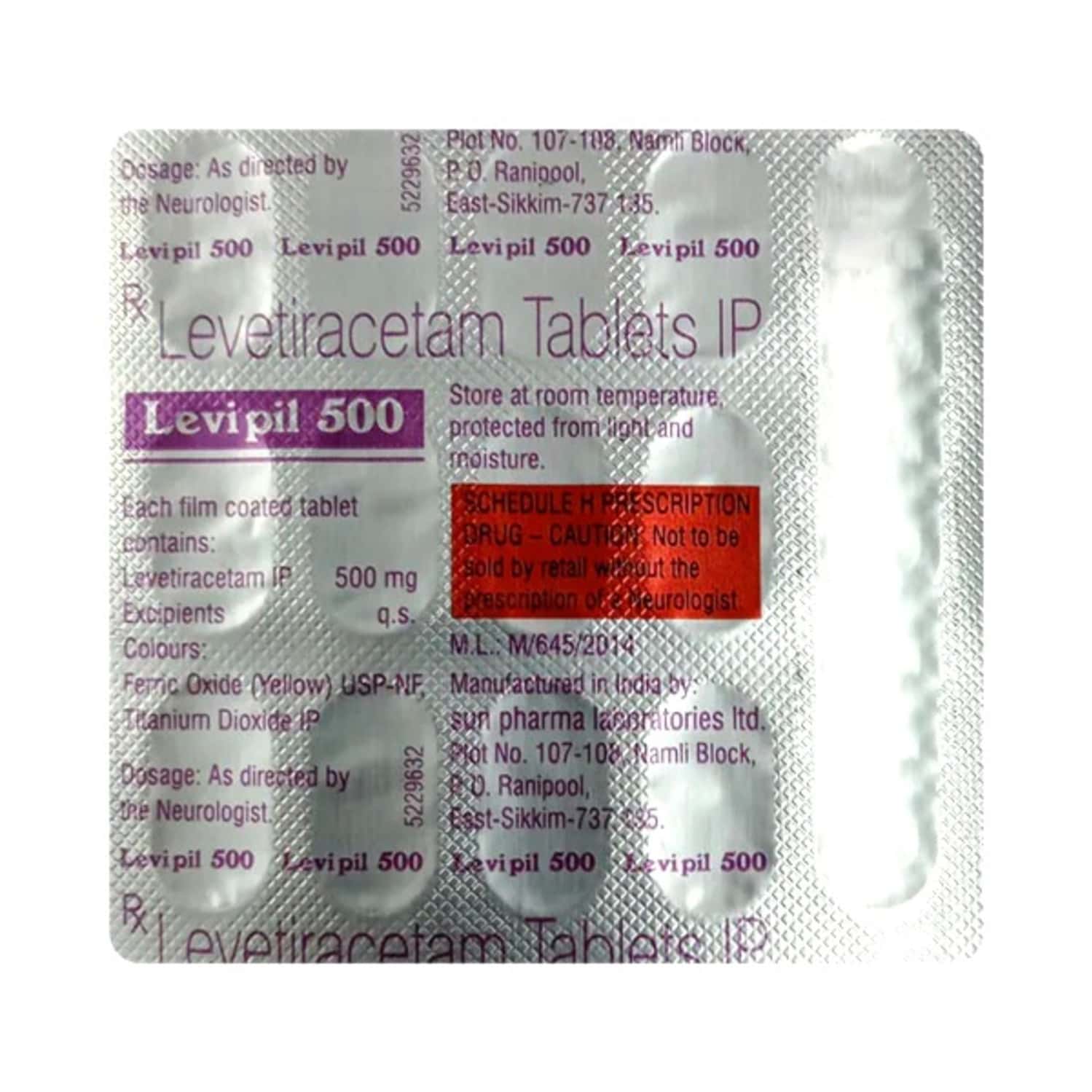 Levipil 500mg Tablets-105TAB