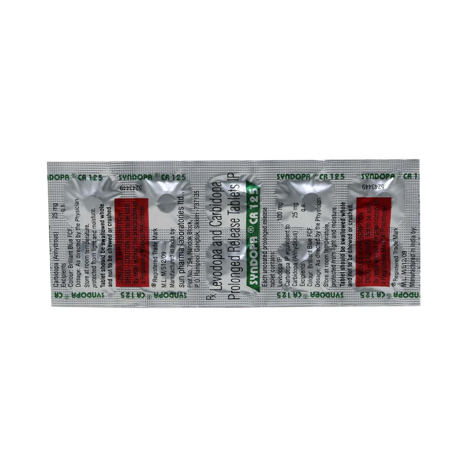 Syndopa CR 250mg Tablets