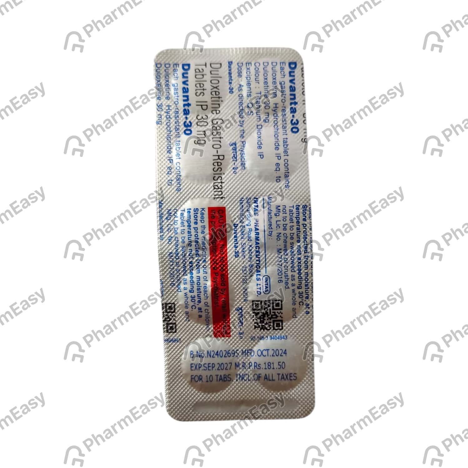 Duvanta 30mg Tablets