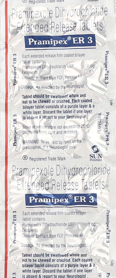 Pramipex Er 3mg Tablets