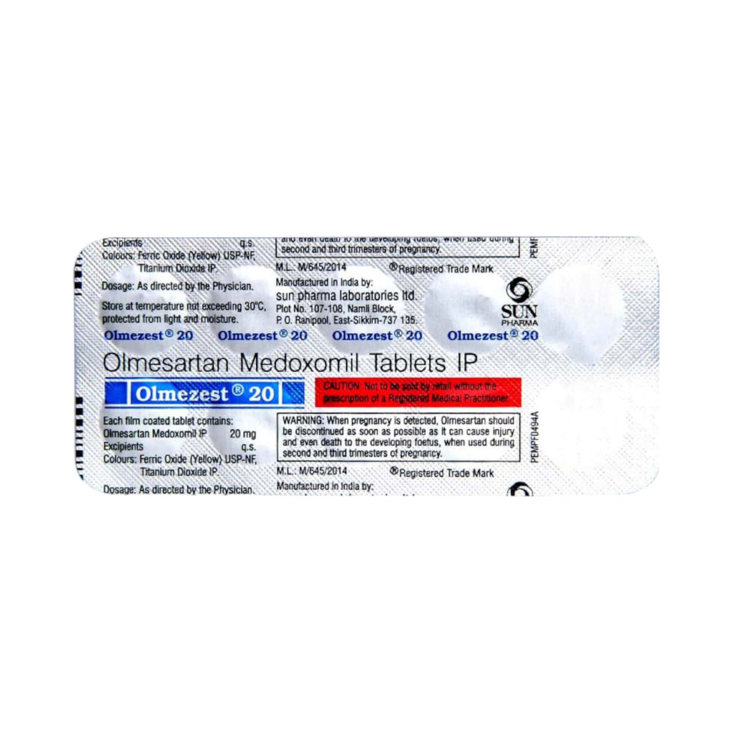 Olmezest 20mg Tablets