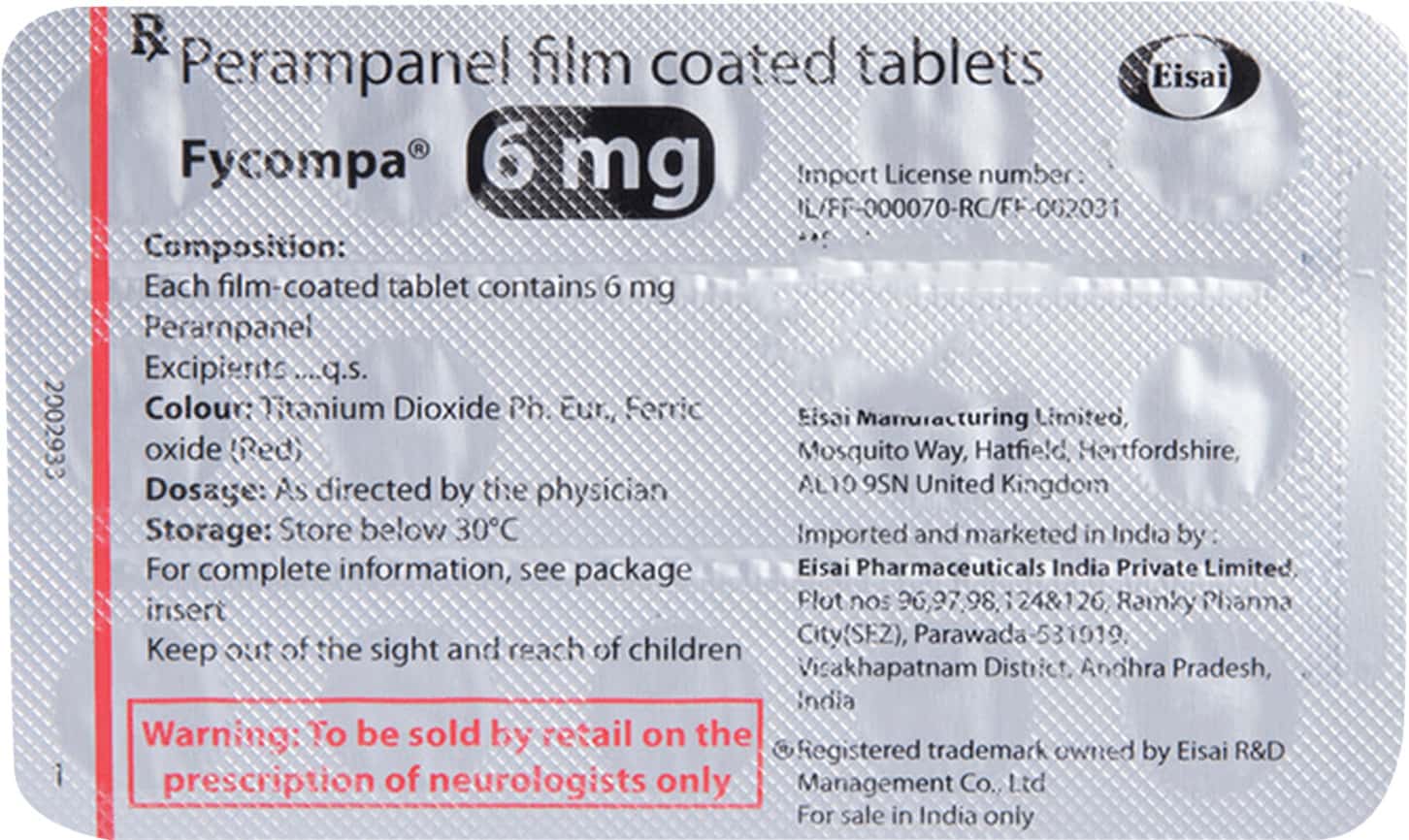 Fycompa 6mg Tablets