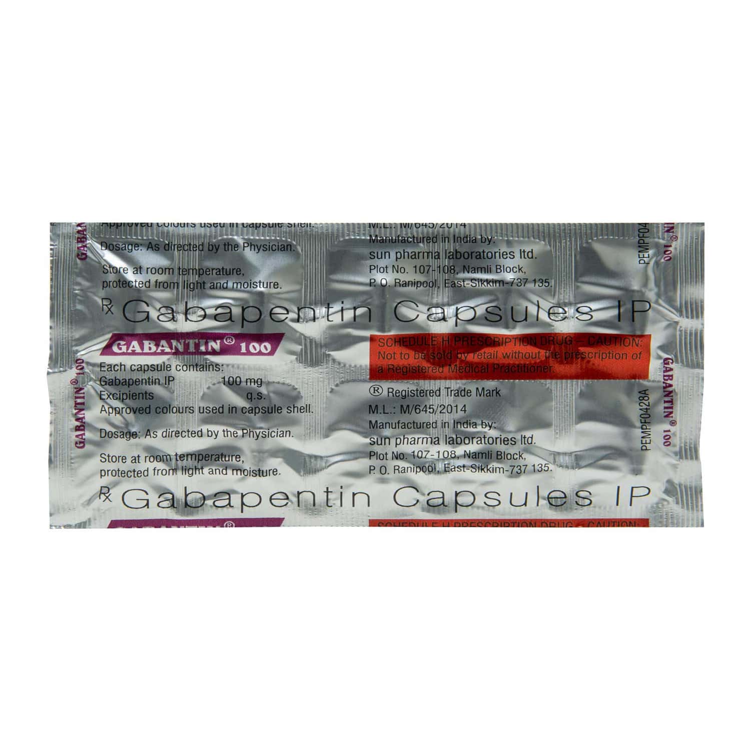 Gabantin 100mg Tablets
