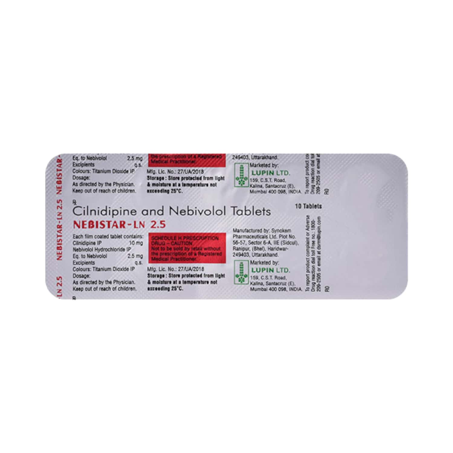 Nebistar 2.5mg Tablets
